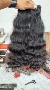 Machine d'extensions de cheveux humains Remy indiens bruts vierges de haute qualité Double trame fabricant de gros vague naturelle - Product Image 3