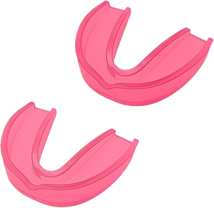 Protège-dents de boxe rose personnalisé 2 pièces pour adulte en EVA thermoformable, protection des dents pour MMA, Muay Thai, Karaté, Rugby et autres sports - Product Image 1