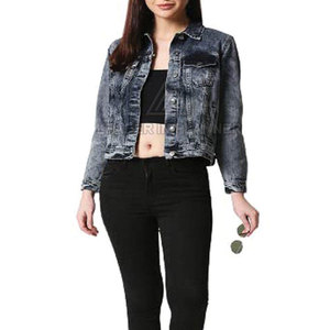 เสื้อแจ็คเก็ตยีนส์ผู้หญิงกันน้ำ ผ้าฝ้ายถักคุณภาพสูง ออกแบบเองได้ ในราคาประหยัด - Product Image 3