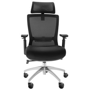 Sedia da Ufficio Regolabile in Rete Certificata BIFMA con Seduta Scorrevole e Imbottitura in PU - Product Image 1