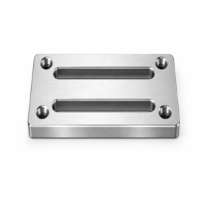 Plaque de montage à double fente en aluminium usinée sur commande par CNC |   Pièces métalliques usinées avec précision - Product Image 1