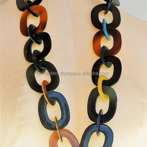 สร้อยคอแฟชั่นโบฮีเมียนสุดฮิต งานแฮนด์เมดสุดหรู ประดับลูกปัดเม็ดใหญ่ สไตล์โบโฮ  สามารถเลือกสีได้ - Product Image 4