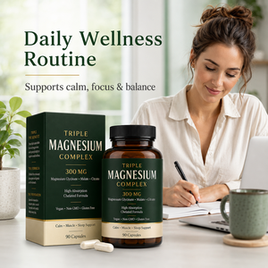 Complesso Triplo di Magnesio in Capsule 300mg Glicinato Malato Citrato, Formula Chelata ad Alto Assorbimento, Vegano, Senza OGM, Senza Glutine - Product Image 5