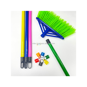 Palo de escoba recubierto de PVC a rayas de Color, precio al por mayor, uso doméstico común, mango de escoba recubierto de PVC - Product Image 6