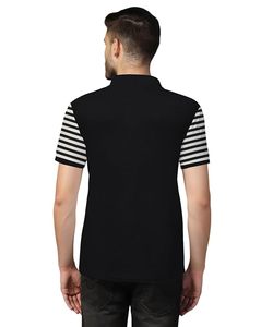 เสื้อโปโลผู้ชายแบบลำลองลายทางพร้อมผ้านุ่มสัมผัสทันสมัยทันสมัยทันสมัยทันสมัย - Product Image 1