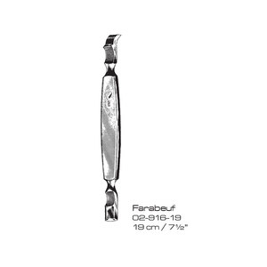 Gouge Quirúrgico Farabeuf de Acero Inoxidable de 19 cm, Instrumento Manual para Cirugía General, Clase I, Reutilizable, Hospitalario, ISO13485 - Product Image 1