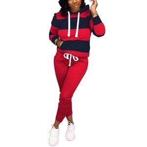 Survêtement léger réversible à capuche pour femme, écologique, rouge marine, manches longues, décontracté, pour l'hiver, 100% coton, coupe classique - Product Image 2