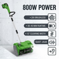 Pelle à neige sans fil 20V 12 pouces, souffleuse à neige alimentée par batterie pour allée, trottoir, marches