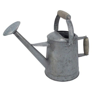 Arrosoir de jardin classique en métal, arrosoir en acier galvanisé de haute qualité avec deux poignées pour plantes d'intérieur et d'extérieur - Product Image 3