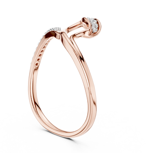 TRENDY CUT LAB GROWN <b>RING</b> <b>SET</b> 18KT SOLID ROSE GOLD RHODIUM PLATED <b>WOMEN</b> ENGAGEMENT PARTY GIFTING GLAM EVENTS EVERYDAY WEAR THIRD - Product Image 3