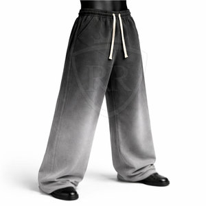 Loose Fit Casual <b>Jogger</b> Bottoms for Exercise Training Home Wear Men <b>Baggy</b> Sweatpants Breathable Comfortable Trouser 100% Cotton - Product Image 2