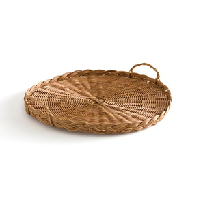 Customized Modern Cane Woven Serving Storage <b>Tray</b> For Coffee Snack <b>Breakfast</b> Latest Rattan Vanity <b>Tray</b> For Kitchenware Tableware - Product Image 2