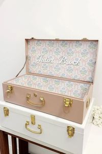 Premium Metal <b>Storage</b> Trunk Decorative Living Room Coffee Table Chest <b>Stackable</b> <b>Wardrobe</b> Footlocker with Gold Hardware - Product Image 6