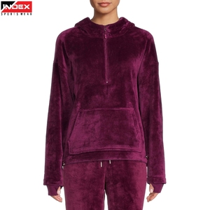 ชุดวอร์มกำมะหยี่ผู้หญิงแบบใหม่ ชุดเซ็ตสองชิ้น เสื้อฮู้ดมีซิป กางเกงจ็อกเกอร์ เนื้อผ้านุ่มสบาย ชุดลำลองสไตล์สปอร์ต - Product Image 1