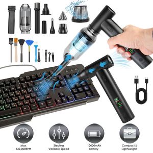 Soffiatore d'Aria Portatile Senza Fili con Batteria da 1WmAh, Aspirapolvere con Motore Brushless da 130000RPM, Velocità Variabile Continua - Product Image 1