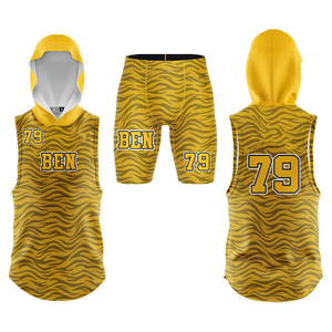 Ensemble uniforme de football américain 7 contre 7 toutes tailles, vêtements de sport, nom et numéros d'équipe, ensemble uniforme de compression 7v7 disponible dans toutes les couleurs - Product Image 6