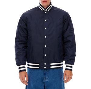 Chaqueta de satén de béisbol personalizada para hombre con forro acolchado bordado Varsity personalizado de poliéster 100% para hombre - Product Image 4