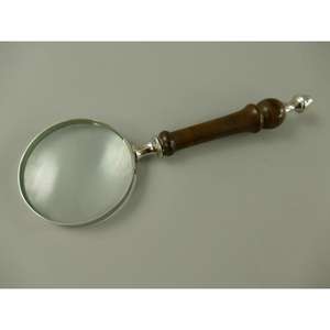 Nickel Polish Metal <b>Magnifying</b> <b>Glass</b> And Letter Opener Wood Handles Office Supplies Decorative <b>Magnifying</b> <b>Glass</b> With Stand - Product Image 5
