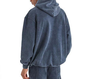 Men's Solid Casual Hoodies & Sweat Suit 100% Polyester Fleece Tracksuits Custom Printed Jogging Hoodie Sets - Product Image 4