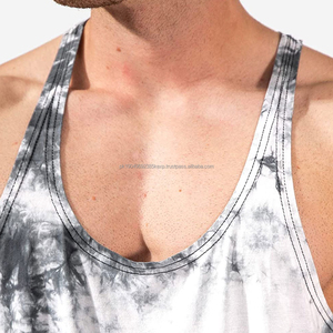 High quality Custom tie dyed Tank <b>Top</b> Men Gym Activewear Shirt Sleeveless Tank <b>Top</b> men Fitness Sports tie dyed <b>Vest</b> OEM - Product Image 6