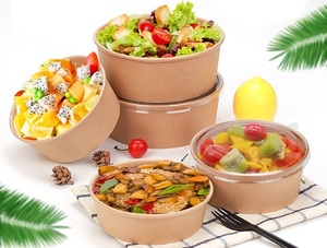 Nouveauté 2025 – Bols jetables écologiques en papier kraft avec couvercle, finition mate, logo personnalisé pour soupes chaudes, nouilles et emballages alimentaires - Product Image 5