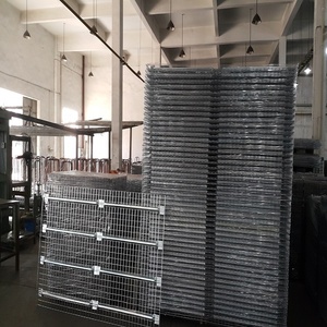 Cubierta de malla de alambre de soporte acampanado de almacenamiento de almacén galvanizado recubierto de polvo de buena calidad para viga de caja de estantería de palés - Product Image 6