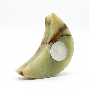 Porte-bougie chauffe-plat en onyx en forme de cœur, en pierre naturelle et marbre, décoration de Noël pour la maison, élégant support de bougie en forme de bol - Product Image 4