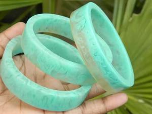 กำไลเรซิ่นทำมือ ลายหินอ่อนสีน้ำตาลทรงกลม งานศิลปะสะสม งานฝีมือโดยแฮนด์เมด คอลเลคชั่น - Product Image 6