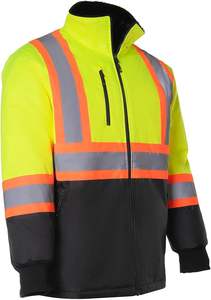 Chaquetas de Seguridad Reflectantes, Térmicas, Impermeables y Resistentes al Viento, 100% Poliéster, Ropa de Trabajo Industrial de Alta Visibilidad, Duraderas y Resistentes - Product Image 4