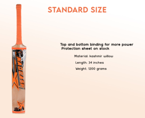 Kashmir Willow Leather <b>Ball</b> Cricket <b>Bat</b>, Exclusive Cricket <b>Bat</b> for Adult with Protection Sheet BY NAQQASH SPORTS - Product Image 5