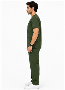 mens doctor nursing <b>scrub</b> set <b>jogger</b> pants breathable stretch medical uniform hospital work clothes custom logo professional - Product Image 6