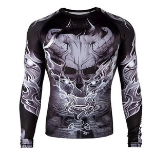<b>Men</b> Eco-Friendly Rash Guard Swim <b>Shirt</b> Long Sleeve Quick Dry UV Protection Surfing <b>Beach</b> Activewear Front Logo - Product Image 1