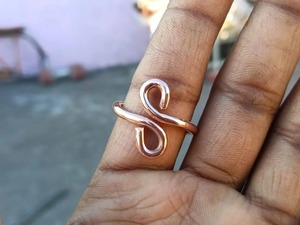 Bague en cuivre réglable faite à la main, bijoux vintage faits à la main pour fête de mariage, collection de cadeaux pour femmes - Product Image 5