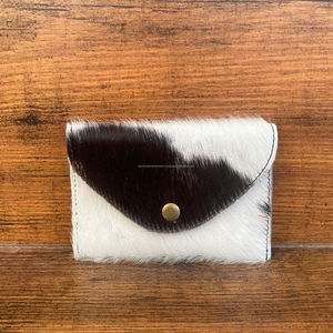 กระเป๋าใส่เหรียญหนังวัวแท้ขนาดเล็กเคสใส่บัตรแบบตะวันตกกระเป๋าสตางค์กระเป๋าหน้าบางสำหรับผู้หญิงใส่บัตรเครดิต/ซองใส่เงินสด - Product Image 2