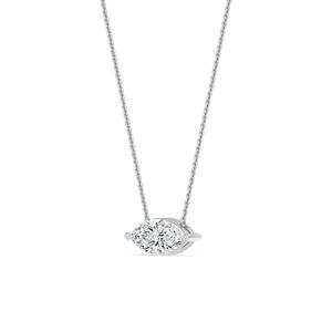 Colgante de Diamante Cultivado en Laboratorio de Oro Blanco de 10K, 1.50 CTW, Corte Brillante Redondo, Joyería Fina, Regalo para Mujer - Product Image 4