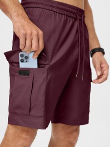Shorts de sport pour hommes de haute qualité, tissu à séchage rapide pour l'entraînement et les activités sportives, taille mi-haute avec cordon de serrage - Product Image 3