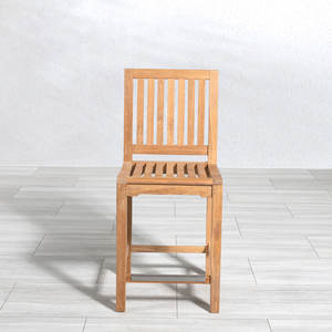 Chaise de bar d'extérieur en teck de qualité supérieure – Mobilier commercial pour patio, club de plage et hôtellerie, directement de l'usine - Product Image 1