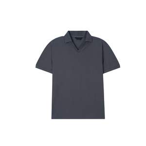 Camiseta Polo Personalizada para Hombre, Cuello en V, Manga Corta, Color Sólido, Mezcla de Algodón, Informal, Verano, Fabricante Mayorista OEM - Product Image 1