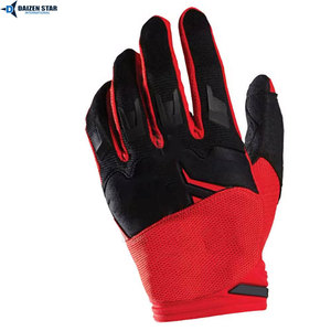 Red Black Full Finger Motocross Racing Gloves Breathable Non <b>Slip</b> <b>Nylon</b> Hook And Loop Closure Unisex Outdoor Use - Product Image 5