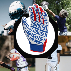 Gants de football américain personnalisables tendance, différentes couleurs, respirants, antidérapants, en polyester, design classique et durable - Product Image 3
