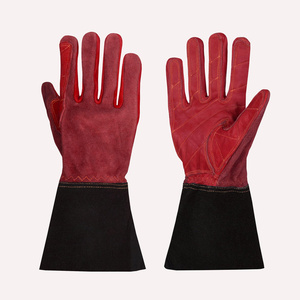 Guantes de Soldador de Piel de Cabra y Cuero Dividido, Resistentes al Calor, Guantes de Seguridad Industriales para Construcción y Soldadura, Certificación CE, 11 oz - Product Image 4