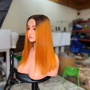 Perruque Lisse de Haute Qualité en Cheveux Humains Naturels, Perruques Lace Front en Cheveux Bruts Vietnamiens, Dentelle HD Transparente Personnalisable - Product Image 1