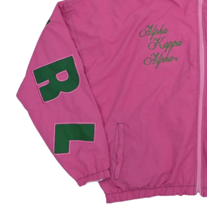 AKA Reversible Pink White Windbreaker <b>Women</b> <b>Lightweight</b> <b>Jacket</b> Dual Color Sorority Apparel Casual Premium Outerwear - Product Image 6