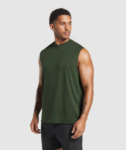 Débardeurs Homme Couleur Unie Col Rond Respirants Grande Taille pour Musculation – Vente en Gros OEM - Product Image 1