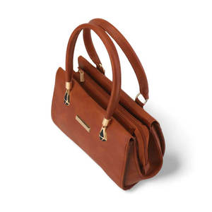 Bolso de Mano de Cuero Genuino Marrón, Bolso de Hombro con Cremallera, Bordado, Bolso Tote para Mujer, para Viajes Diarios y Actividades al Aire Libre - Product Image 2