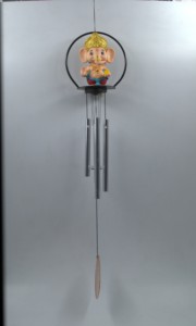 Campana de Viento Ganesh de 90 mm, Material PVC/ABS, Campana Decorativa Moderna para Colgar, Decoración Espiritual Feng Shui para el Hogar y la Oficina - Product Image 3