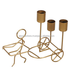 Hierro Navidad Vintage rústico casa de campo estilo respetuoso con el medio ambiente duradero portavelas Decoración de mesa suministros para fiestas - Product Image 4
