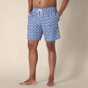 Men's Casual Mid-Length Swim Shorts Solid Pattern Quick-Dry <b>Elastic</b> Waist Board Shorts for Water Sports for Beach Water - Product Image 6