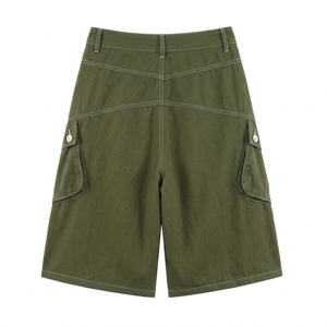 Shorts en jean amples unisexe pour l'été, 100% coton respirant, finition délavée vintage, taille mi-haute, style streetwear décontracté, bords bruts - Product Image 4