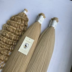 Gran oferta de extensiones de cabello humano vietnamita, 100% de pelo alineado con cutícula, onda recta Natural, cabello a granel - Product Image 6